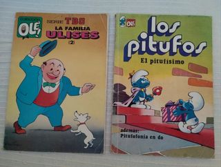 Tebeo olé Ulises y pitufos