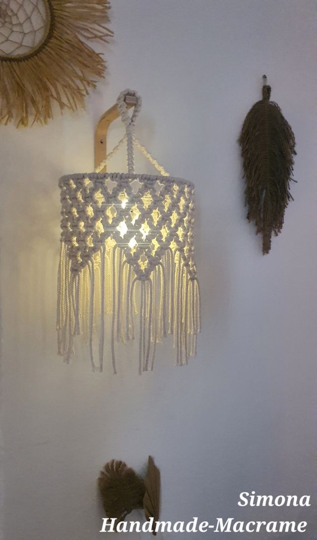 Paralume in macramè