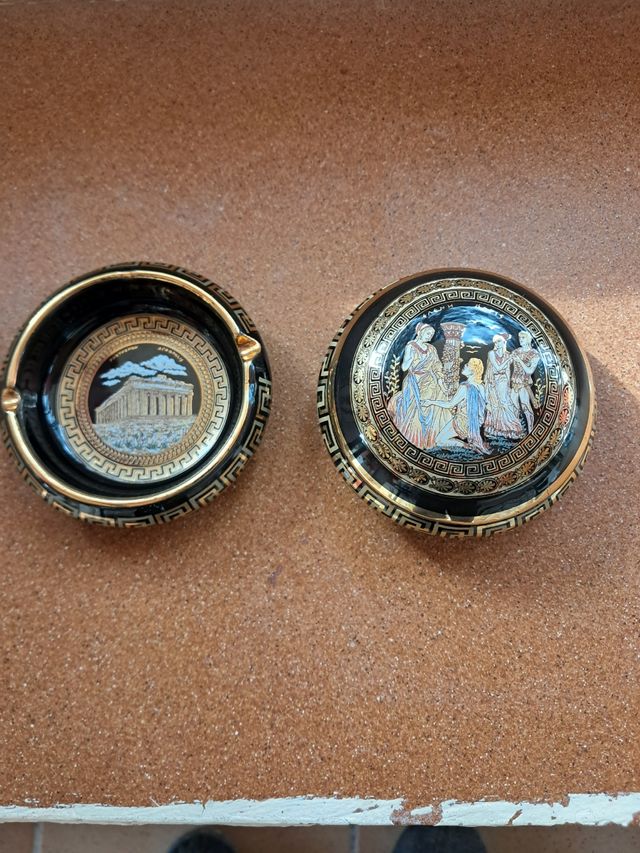 CUENCO Y CENICERO GRIEGO