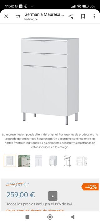 Cómoda mueble auxiliar aparador nuevo