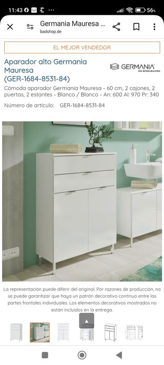 Cómoda mueble auxiliar aparador nuevo