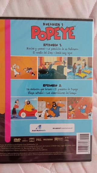 DVD infantil Popeye