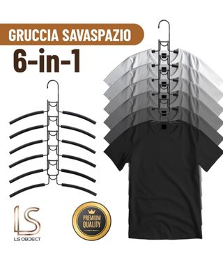 Grucce Appendiabiti Antiscivolo 6in1