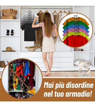 Grucce Appendiabiti Antiscivolo 6in1