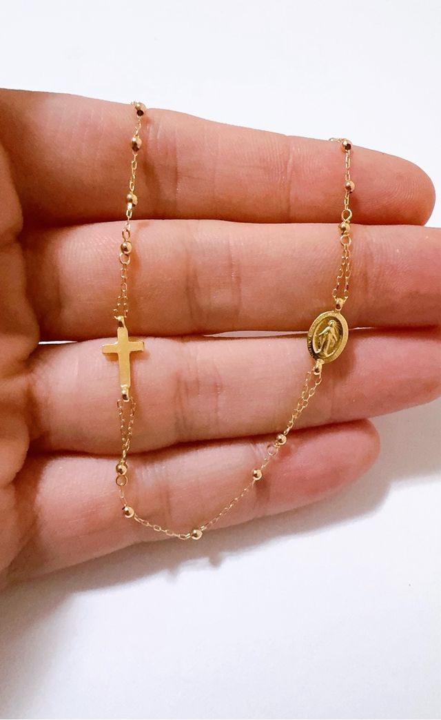 Bracciale rosario in oro giallo 18kt 750