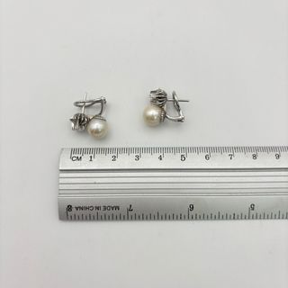 Pendientes de oro 18kt con diamantes y perlas