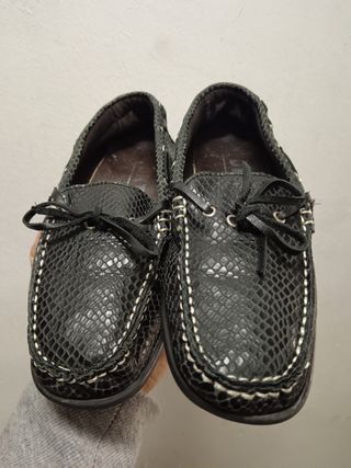 Mocasines negro de mujer de piel talla36
