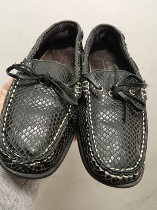 Mocasines negro de mujer de piel talla36