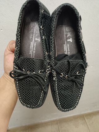 Mocasines negro de mujer de piel talla36