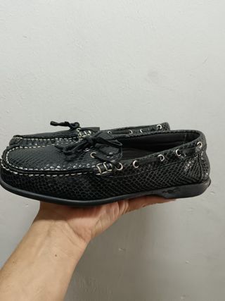Mocasines negro de mujer de piel talla36