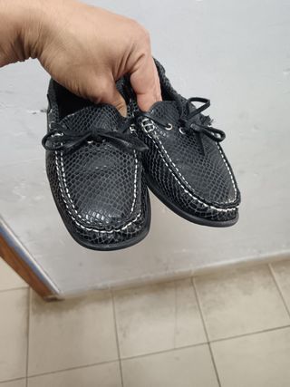 Mocasines negro de mujer de piel talla36
