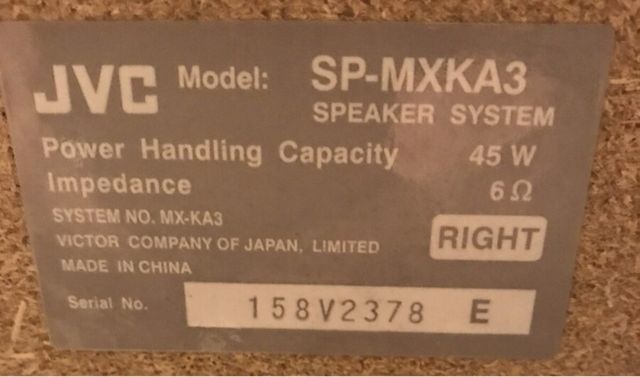 Coppia casse JVC