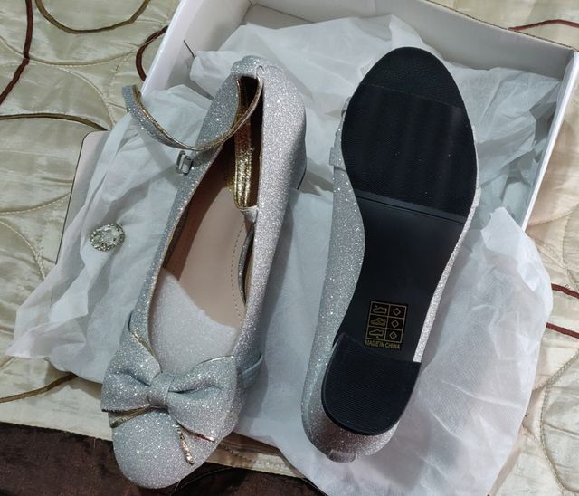 Zapatos plateados n.37