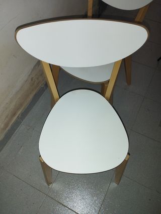 Sillas madera colos blaco