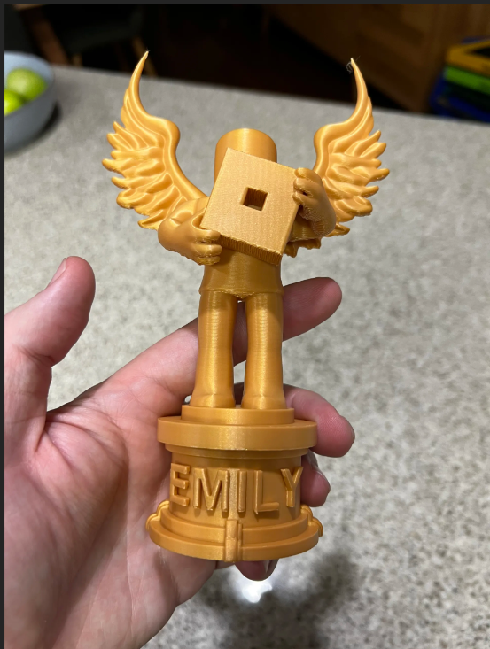 trofeo bloxy roblox con nombre personalizado