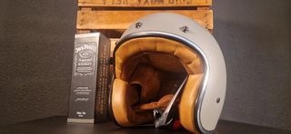 Casco de moto abierto-jet verde Kaki STORMER