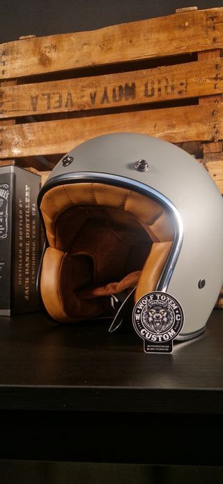 Casco de moto abierto-jet verde Kaki STORMER