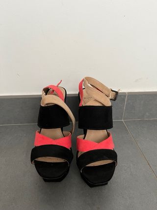 Zapatos de tacón con cuña y plataforma sandalia