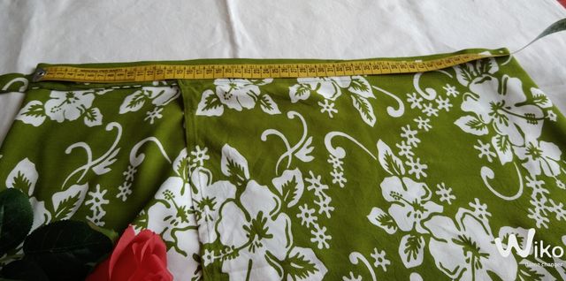 Gonna pareo e pashmina verde e bianca