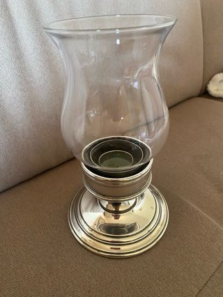 Portacandele Sambonet argento e acciaio