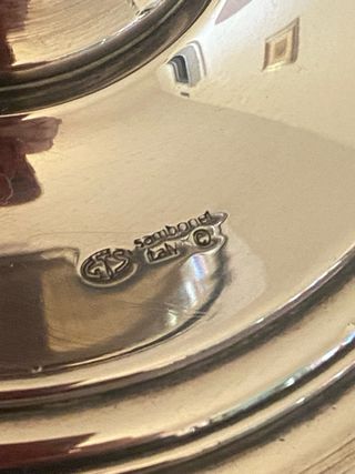 Portacandele Sambonet argento e acciaio