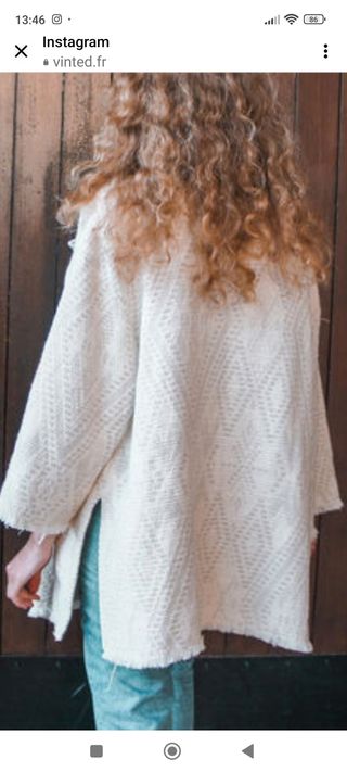 Kimono abrigo beige