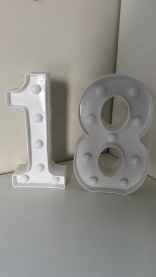 Numero 18 luminoso