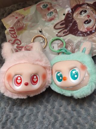 Llavero labubu Dada y Ququ cabecitas