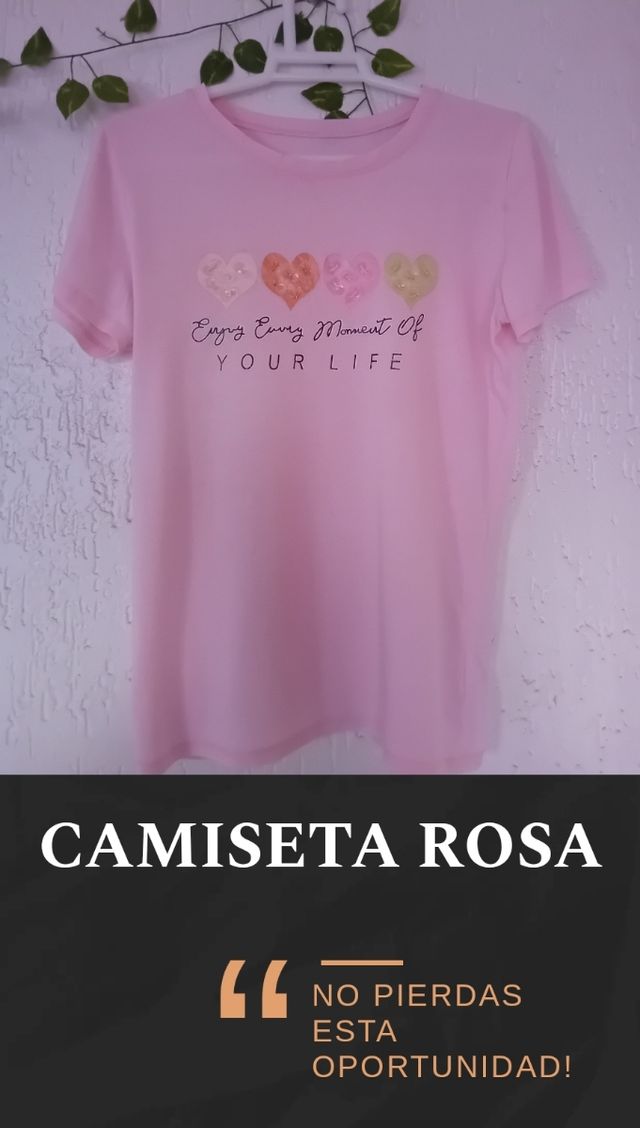 Camiseta rosa