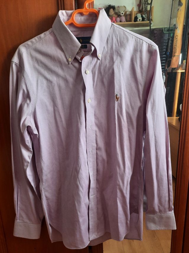 Camisa de hombre color  Lila Raph Lauren talla 38