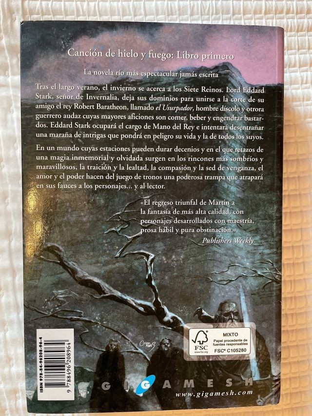 Canción de hielo y fuego: Juego de tronos Libro 1