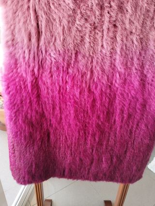 Chaleco de pelo de conejo