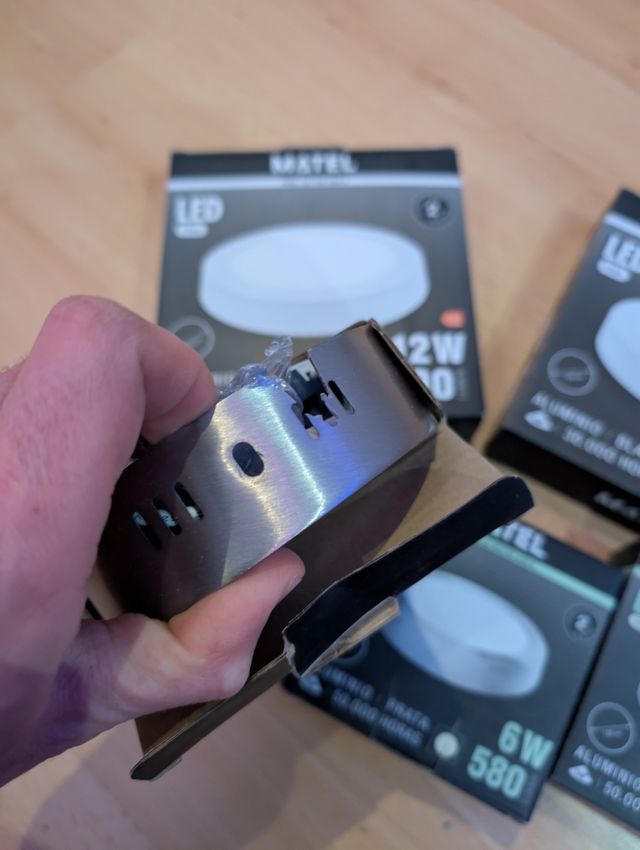 5 Luces plafón LED luz neutra y fria