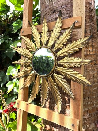 ESPEJO SOL ANTIGUO LATÓN