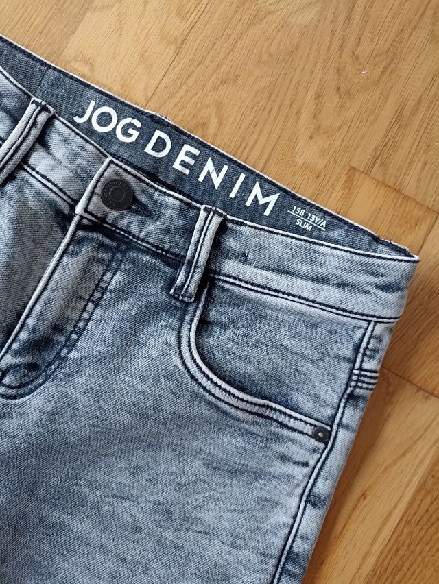 Pantalón tejano gris forrado jog denim slim C&A