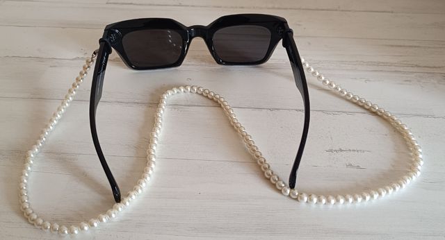 Gafas de sol para fiesta con colgante de perlas