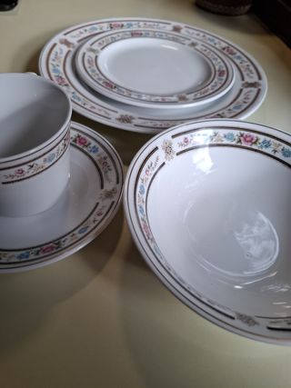 Vajilla porcelana decorada
