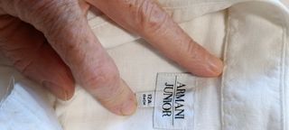 Camicia in lino bianco junior