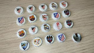 Chapas, pegatinas y tazos de fútbol Grefusa