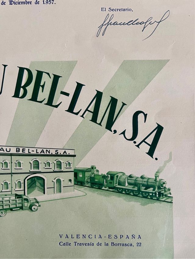 1 accion bono Arrocerias Grau Bel Lan Valencia