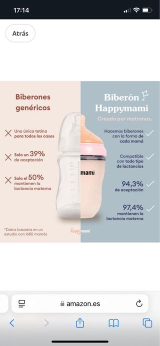 Sacaleches electrico biberon happymami