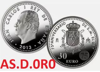 MONEDA 30 EUROS 2013 DEL REY DE ESPAÑA