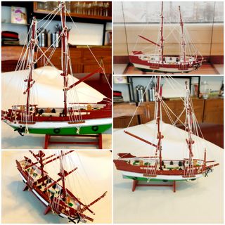 Miniatura velero con vitrina