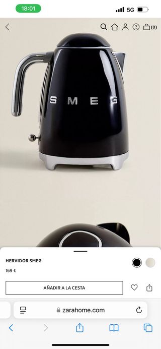 HERVIDOR SMEG NEGRO