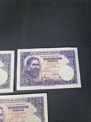 Billetes de 25 pesetas 1954