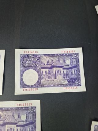 Billetes de 25 pesetas 1954