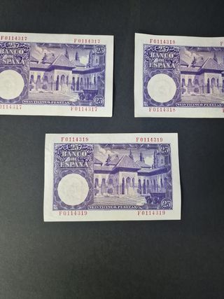 Billetes de 25 pesetas 1954