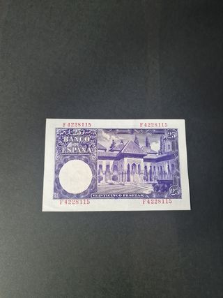 Billete de 25 pesetas 1954