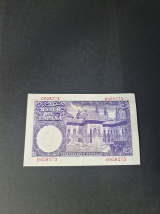 Billete de 25 pesetas 1954