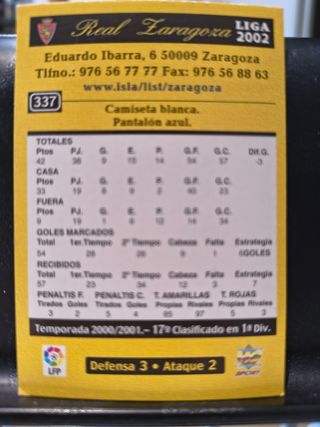 Las fichas de la liga 2002